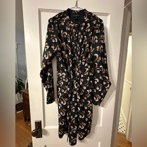 Banana Republic feather & floral patterned Shirt Dress, large